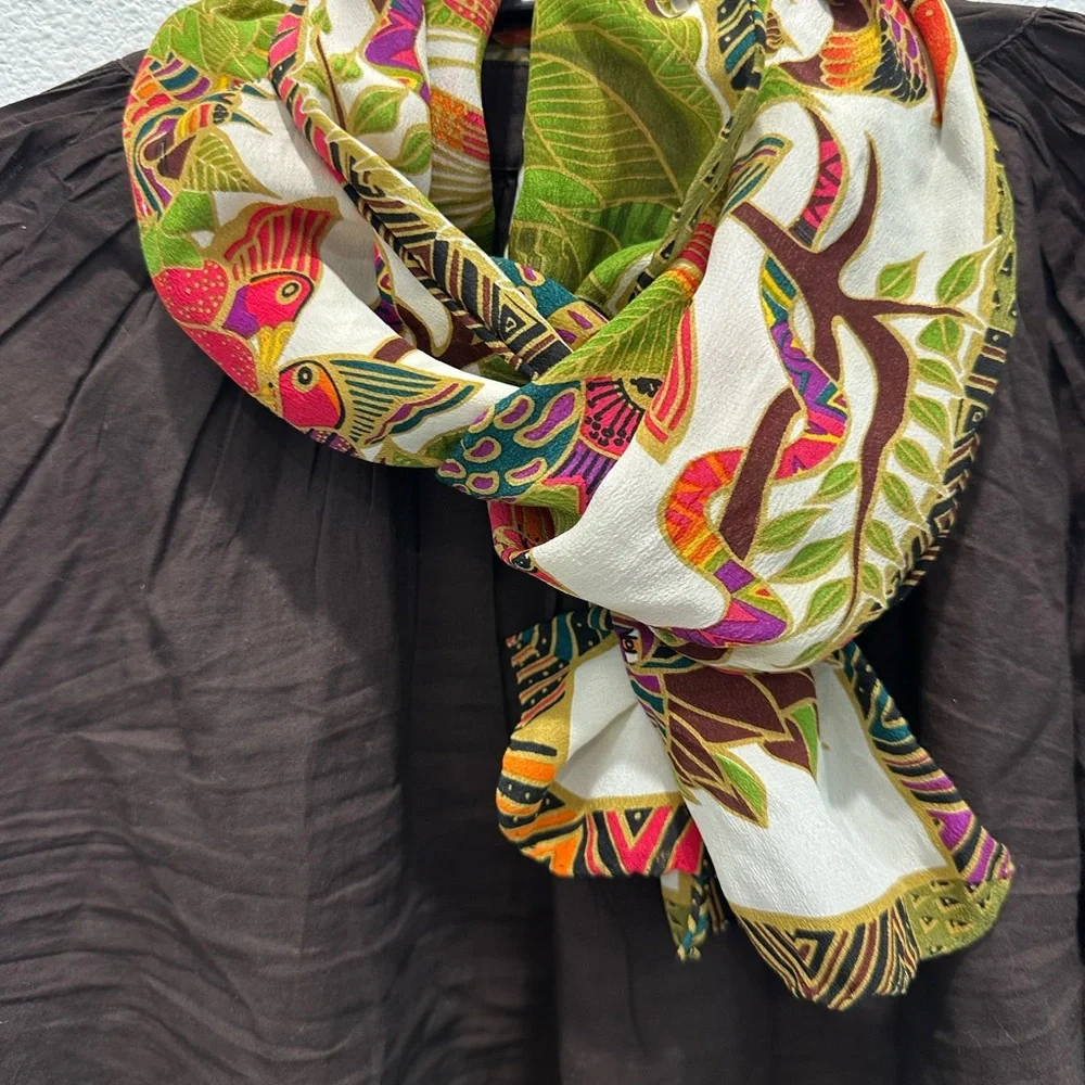 Colorful 48x10” Animal Print Scarf - Picture 9 of 16
